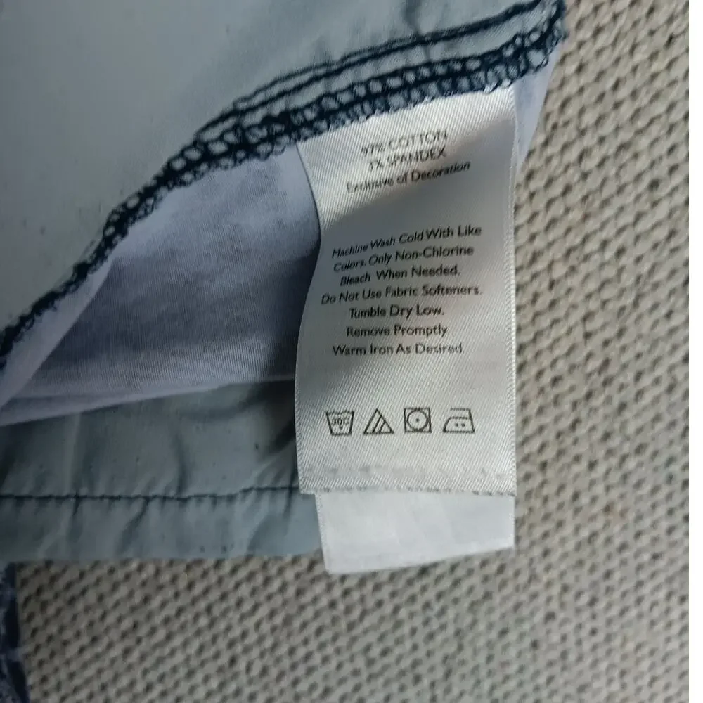 Eddie Bauer Shorts Womens 10 33X4 Blue Stretch Hiking Performance Camping‎